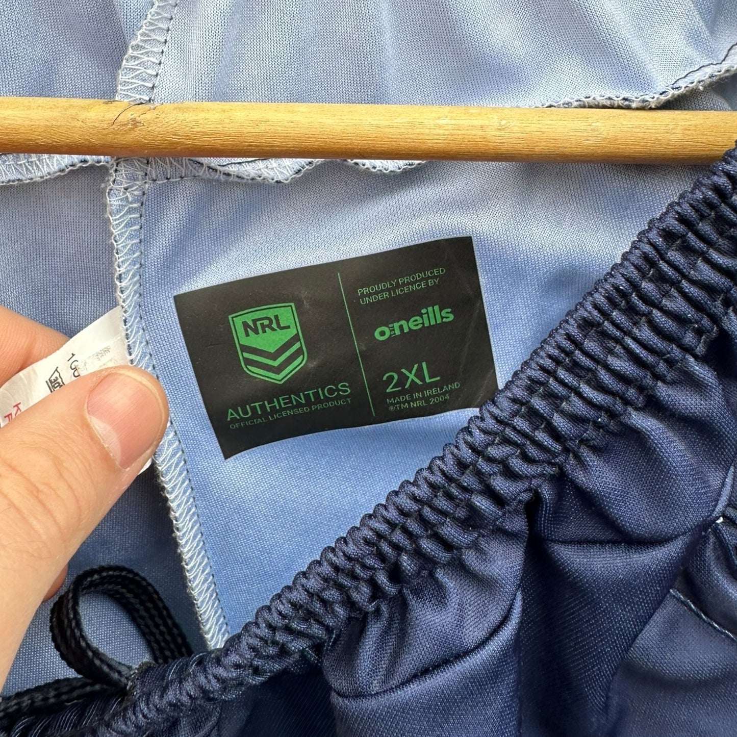NEWCASTLE KNIGHTS PLAYER ISSUED TRAINING SHORTS ISSUED TO BEN TALTY
