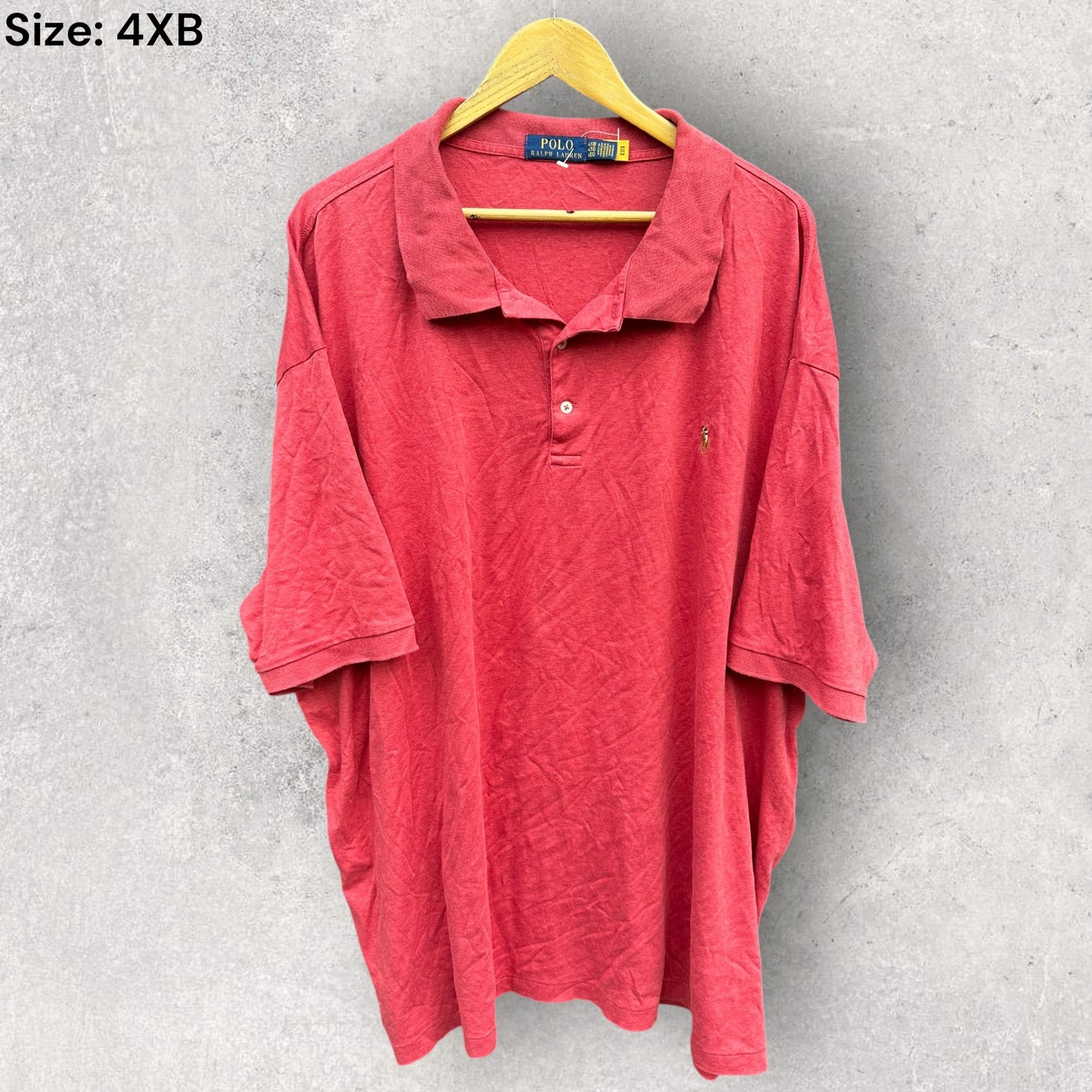 RALPH LAUREN POLO LIGHT RED SHORT SLEEVED POLO SHIRT