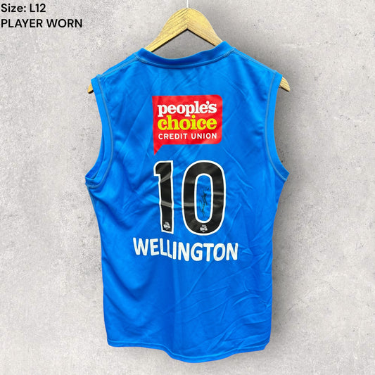 AJ WELLINGTON ADELAIDE STRIKERS WBBL MATCH WORN VEST SIGNED
