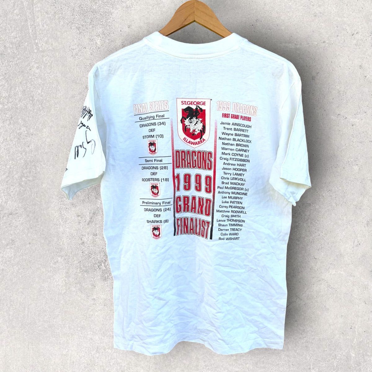 St George Illawarra Dragons 1999 Grand Final Shirt Signed By Squad