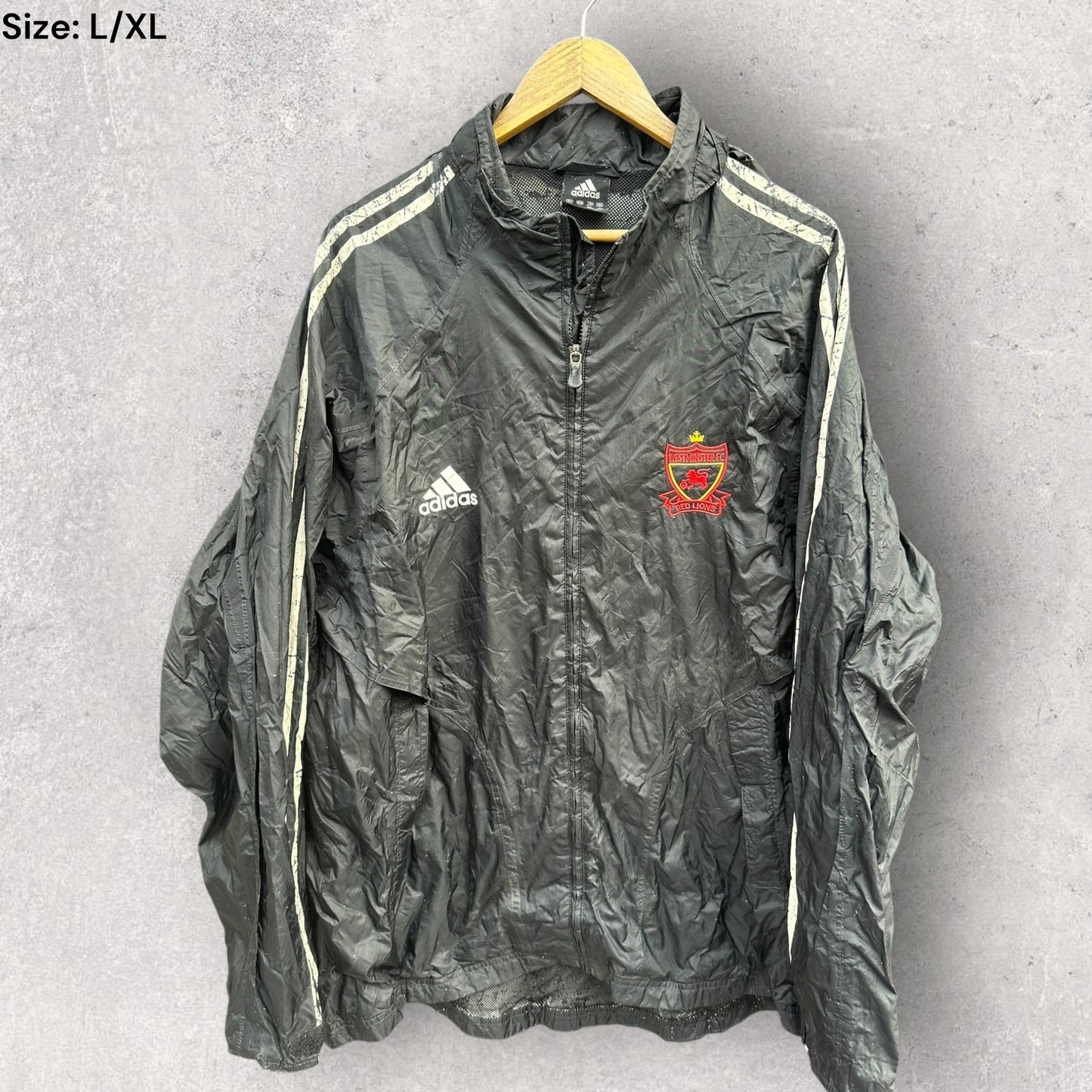 WESTMINSTER FC RED LIONS 2004 ADIDAS WINDBREAKER JACKET