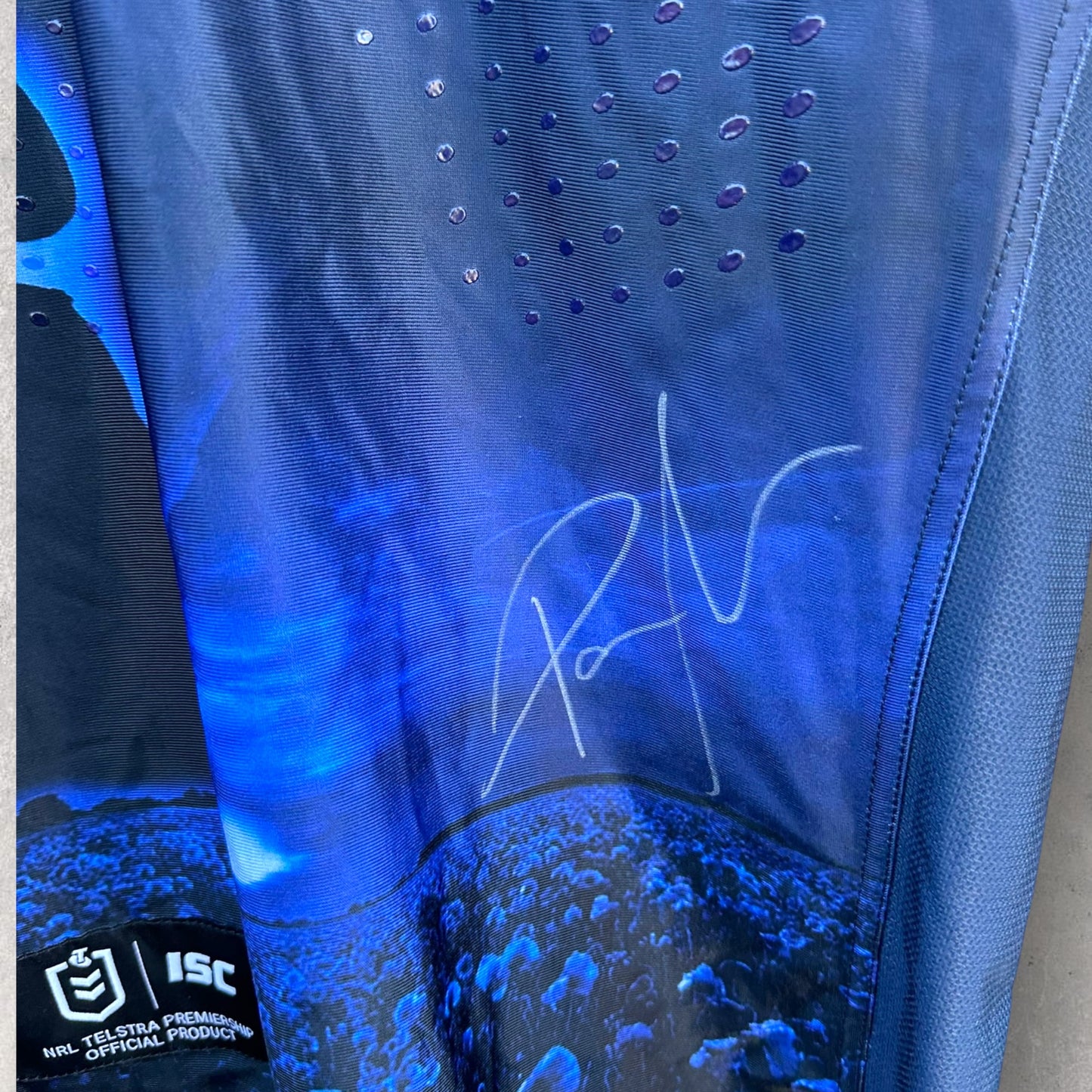 MELBOURNE STORM 2020 ANZAC MATCH WORN + SIGNED JERSEY BY PAUL MOMIROVSKI