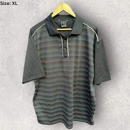 JACK NEWTOWN MENS BLACK GOLF POLO