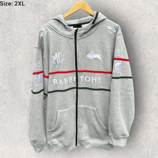 SOUTH SYDNEY RABBITOHS CLASSIC GREY HOODED JUMPER