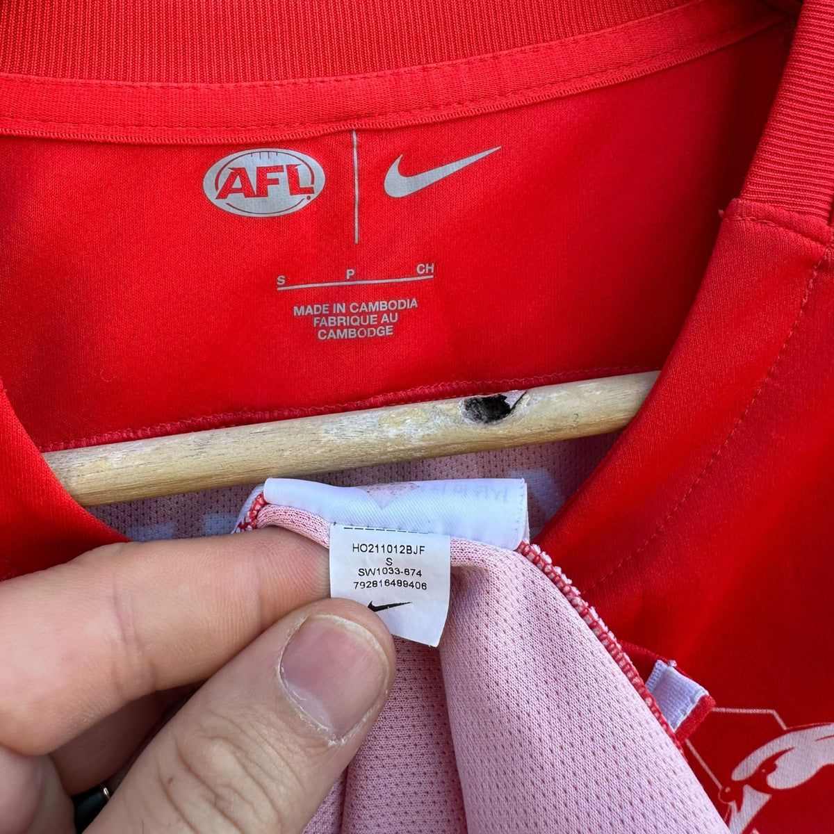 Sydney Swans Academy Nike Red Short Sleeve Training AFL Shirt