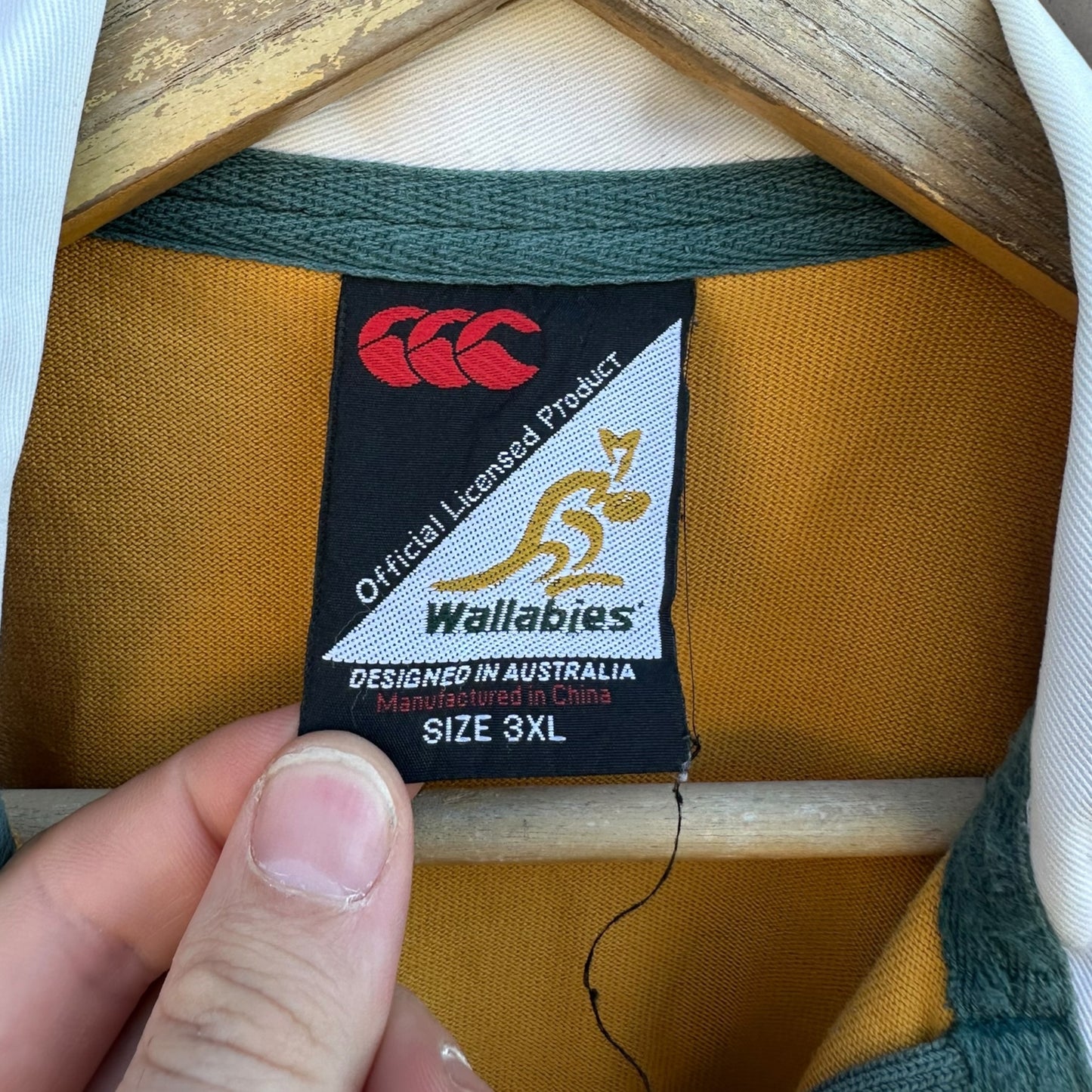 Australian Wallabies 2003 Rugby World Cup Canterbury 3/4 Sleeve Rugby Union Jersey