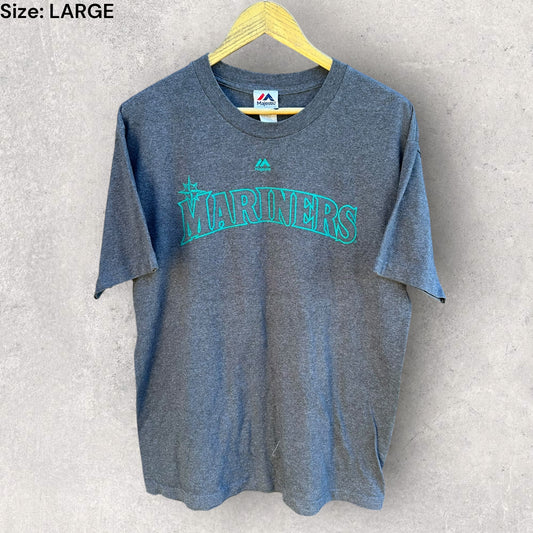 Ken Griffey Seattle Mariners Majestic MLB Grey Short Sleeve Shirt
