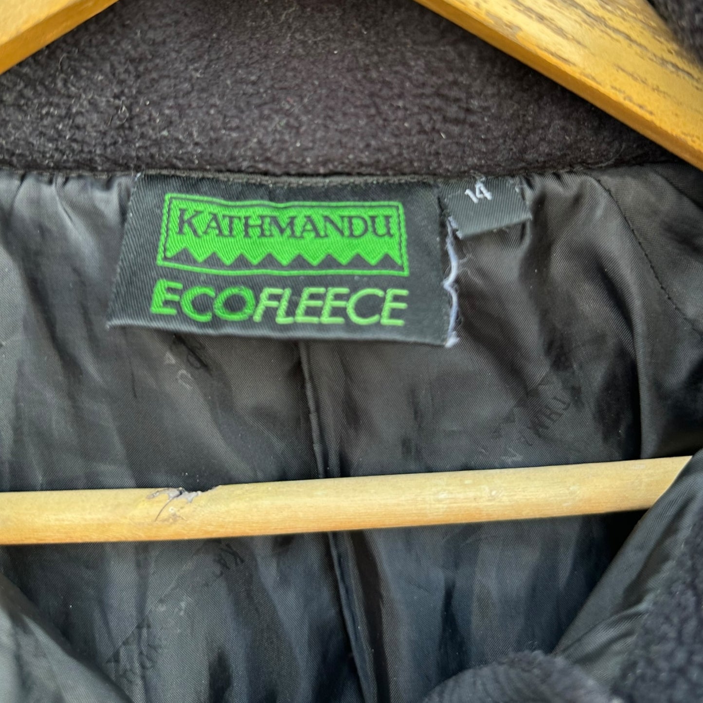 KATHMANDU ECOFLEECE BLACK HOODED LADIES JACKET