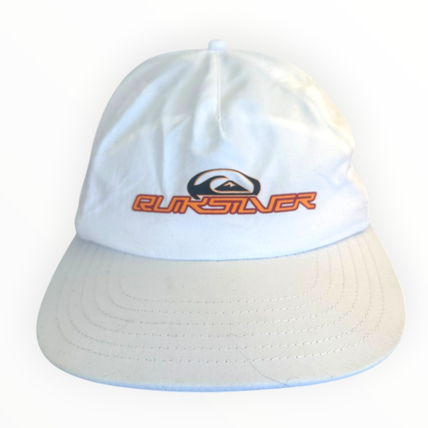 Quiksilver 5 Panel White Snap Back Hat