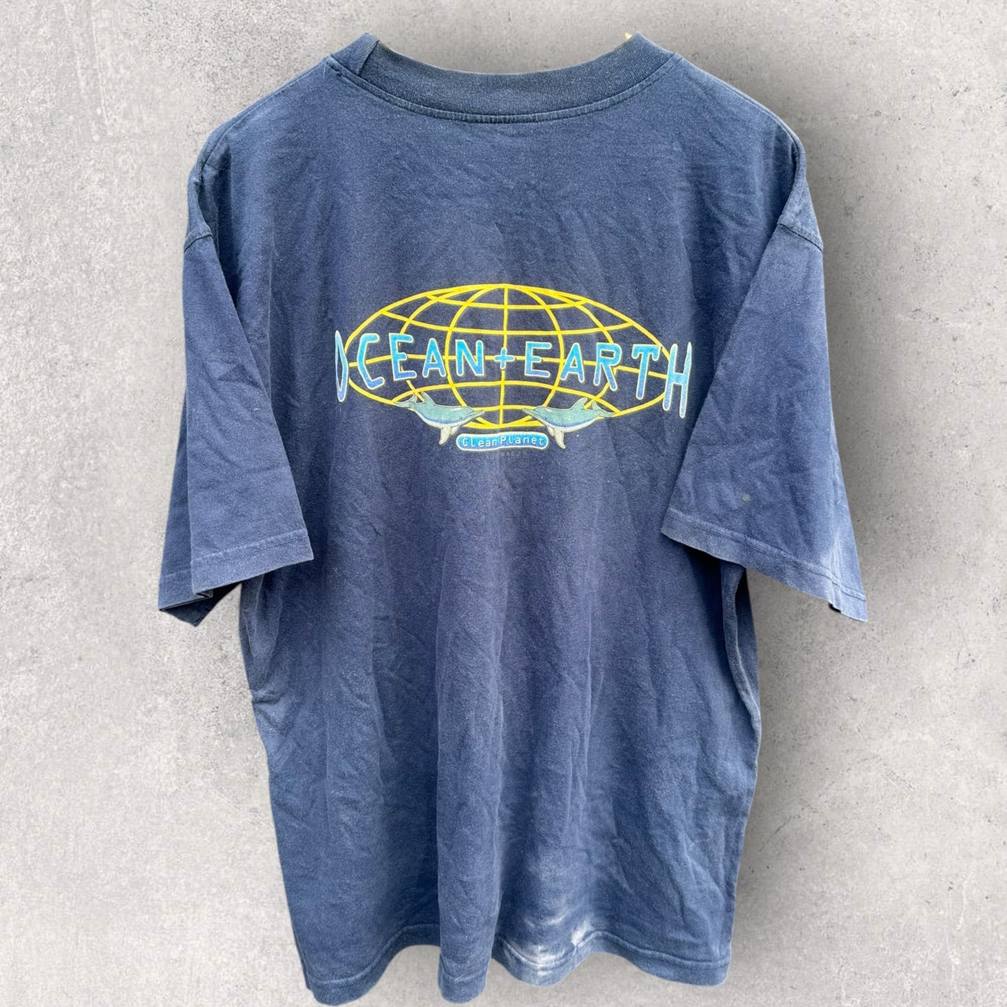 Ocean Earth Vintage Blue Short Sleeve Surfwear Shirt