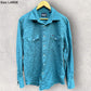 WRANGLER BUTTON UP BLUE LONG SLEEVE COLLARED SHIRT