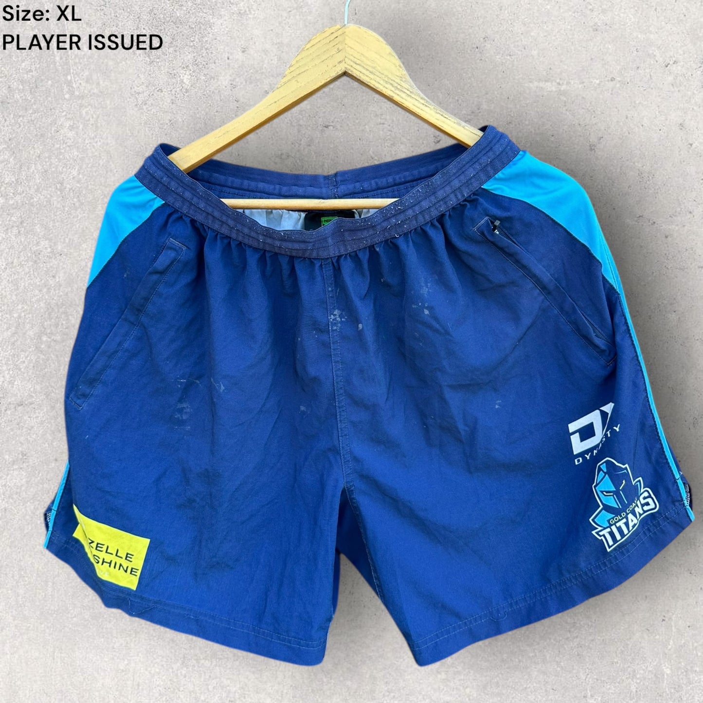 GOLD COAST TITANS PLAYER TRAINING SHORTS ISSUED TO SAM MCINTYRE