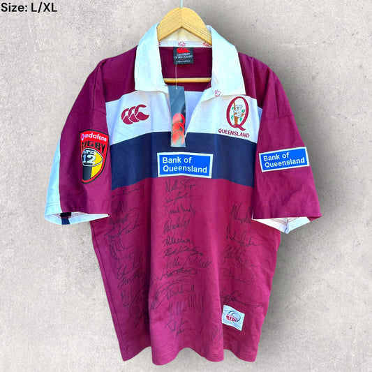 QUEENSLAND REDS SUPER 12 CANTERBURY SIGNED COTTON JERSEY BRAND NEW WITH TAGS