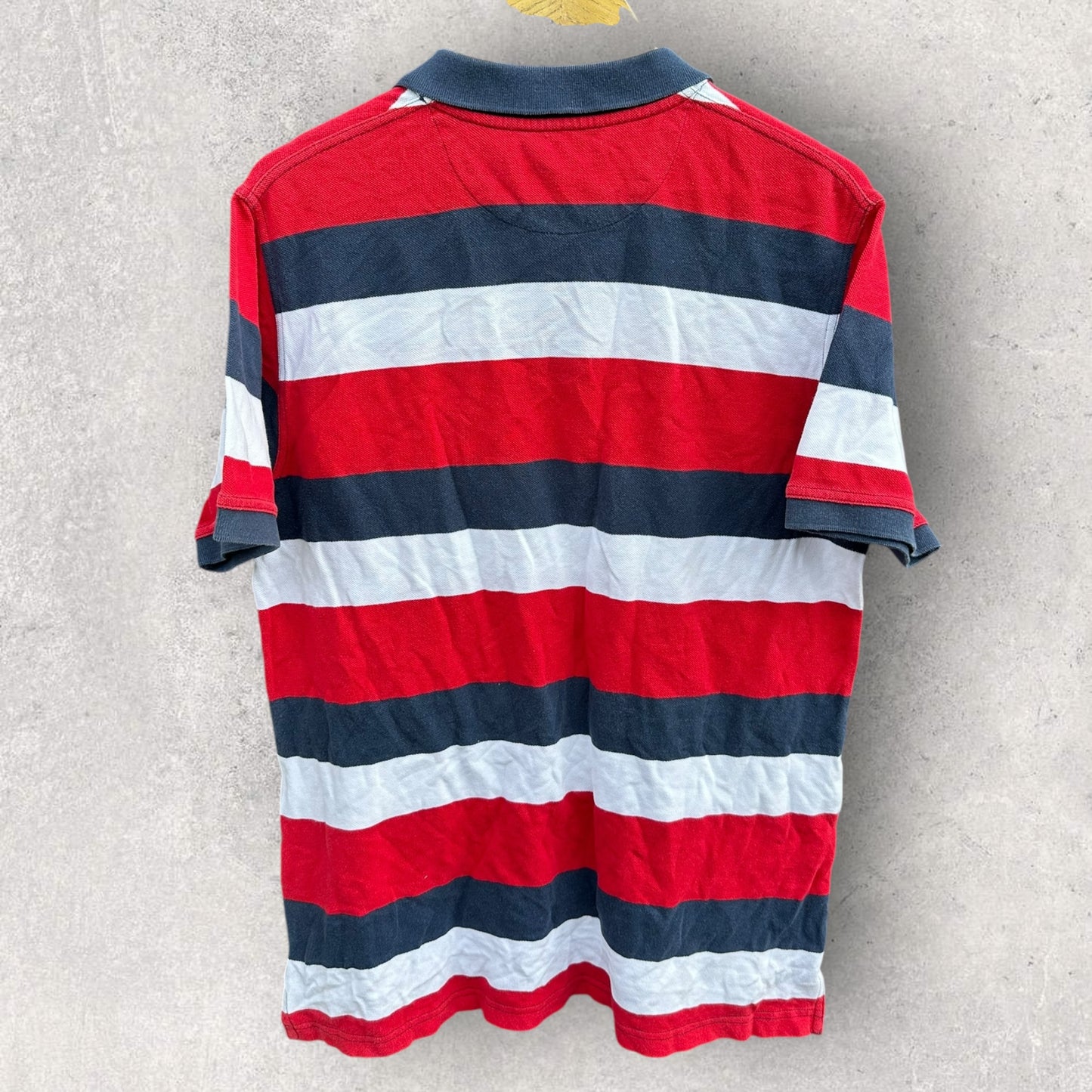 RM WILLIAMS STRIPPED MENS SHORT SLEEVE POLO SHIRT