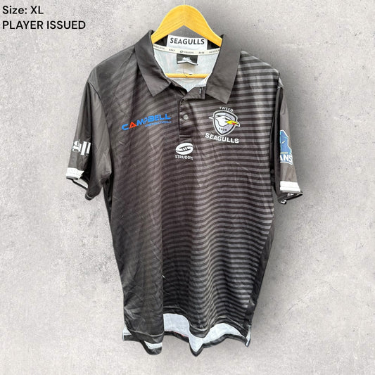 TWEED SEAGULLS PLAYER ISSUED MEDIA POLO SHIRT TO SAM MCINTYRE