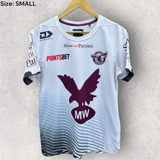 MANLY WARRINGAH SEA EAGLES WHITE TRAINING SHIRT