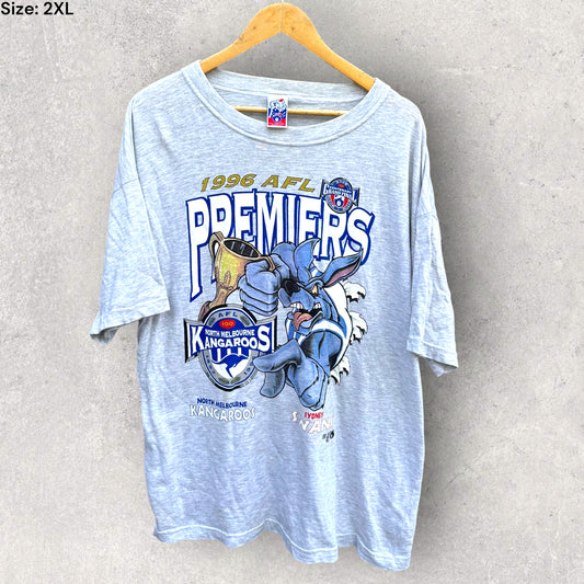 NORTH MELBOURNE KANGAROOS 1996 PREMIERSHIP T-SHIRT