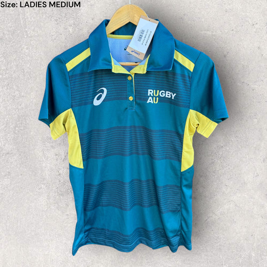 RUGBY AUSTRALIA ASICS WOMENS POLO SHIRT BRAND NEW WITH TAGS