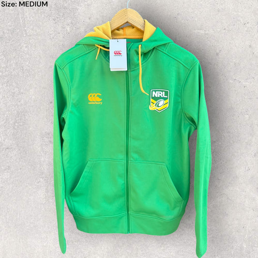 NRL DEVELOPMENT CANTERBURY GREEN HOODED JUMPER BRAND NEW WITH TAGS