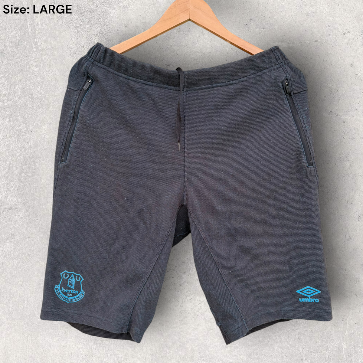 Everton Umbro Football Black Fleece Pants