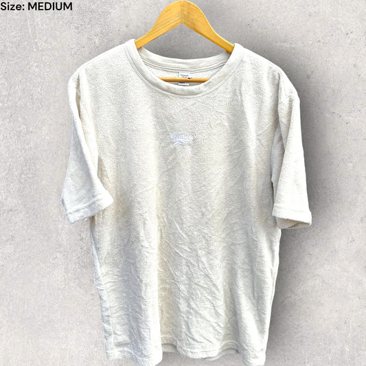 REEBOK WHITE TERRY CLOTH SHIRT