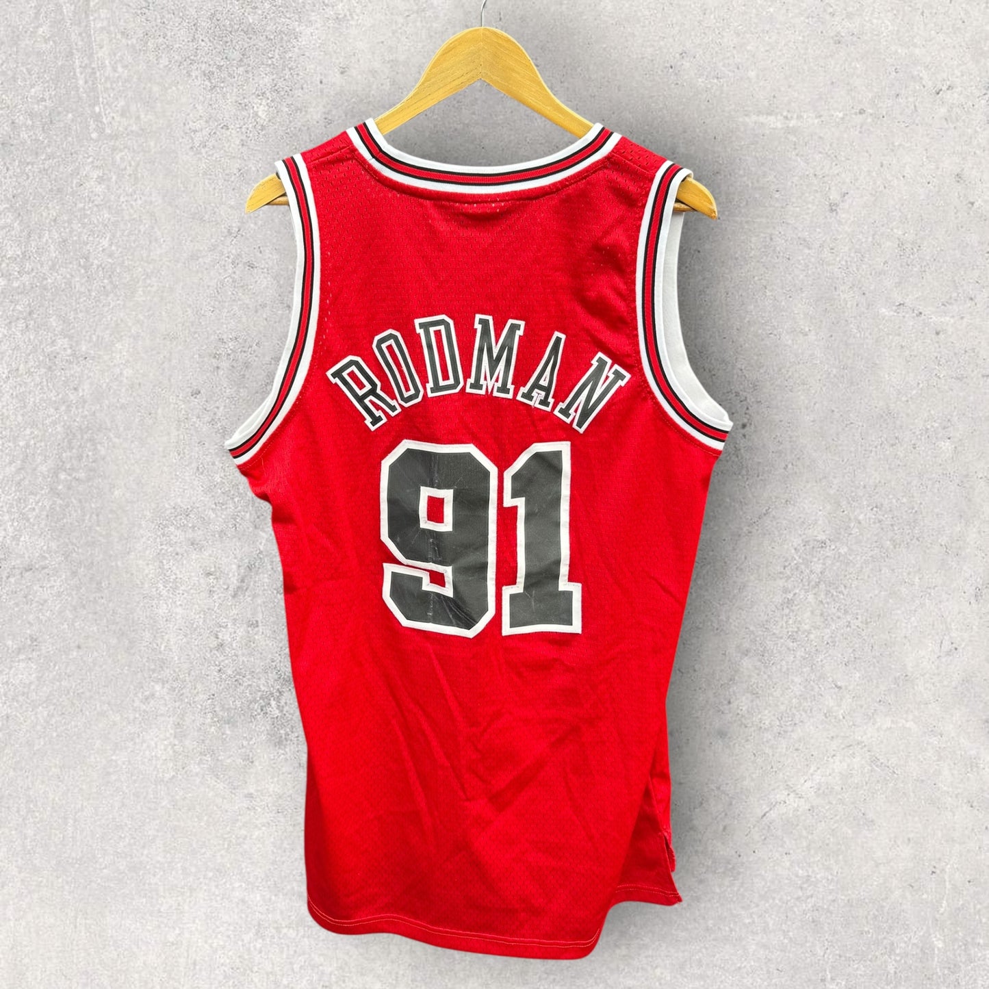 DENNIS RODMAN CHICAGO BULLS ADIDAS NBA JERSEY