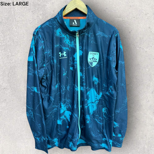 SYDNEY FC 2023-2024 UNDER ARMOUR FULL ZIP FOOTBALL JACKET