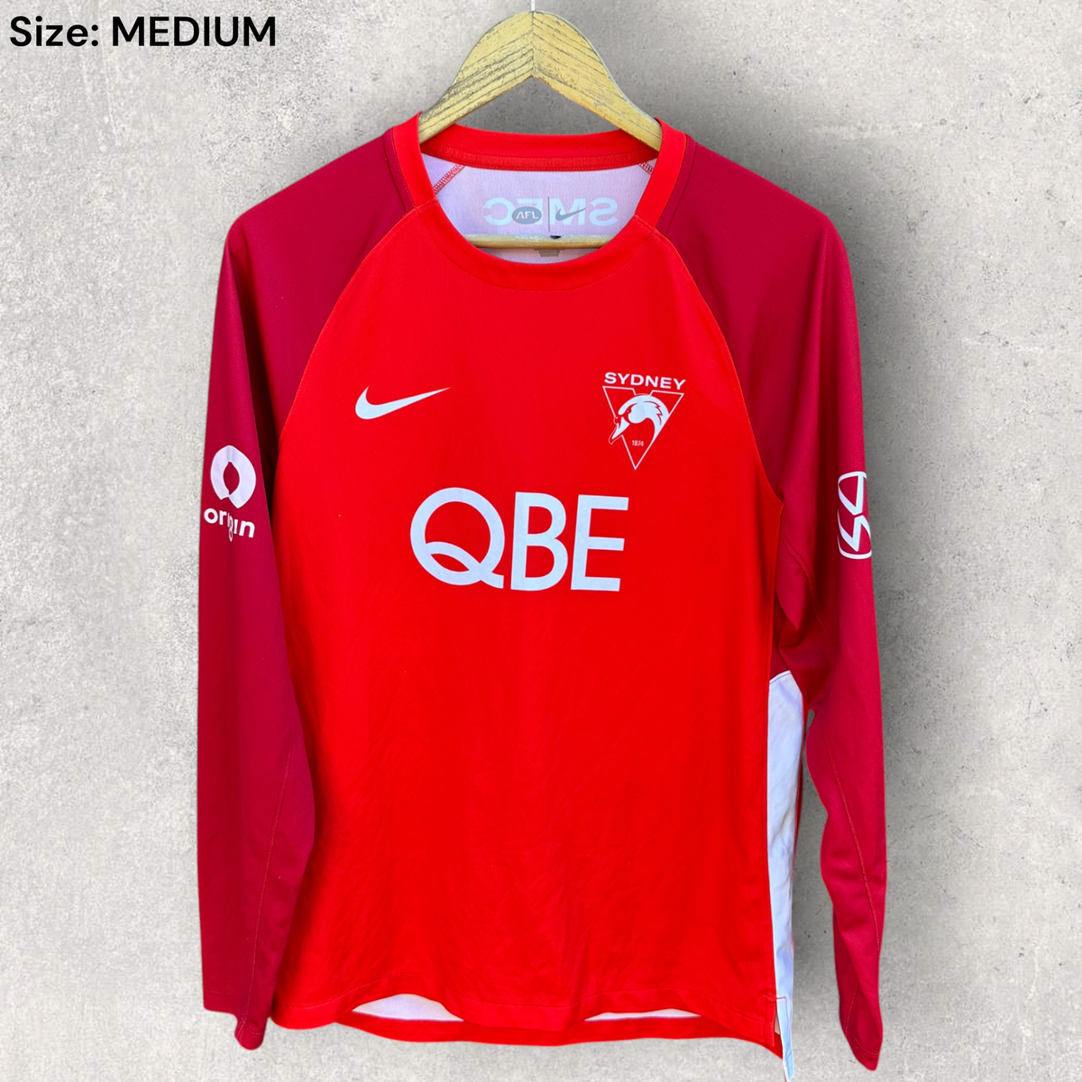 Sydney Swans Nike Long Sleeve Red Training Shirt