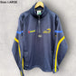 Parramatta Eels Vintage Chest Zip ISC Nrl Pullover Jumper