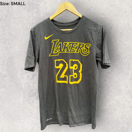 LEBRON JAMES LA LAKERS BLACK NIKE T-SHIRT