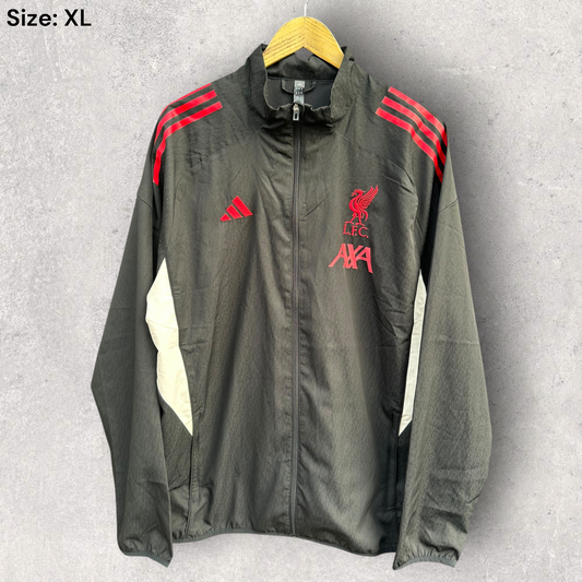 Liverpool FC Adidas 2025-2025 Pre Match Black Windbreaker Jacket