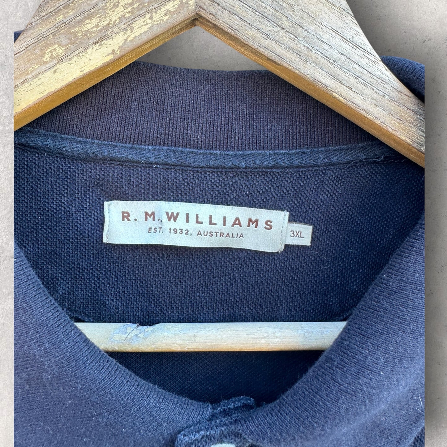 RM Williams Blue Short Sleeve Polo Shirt