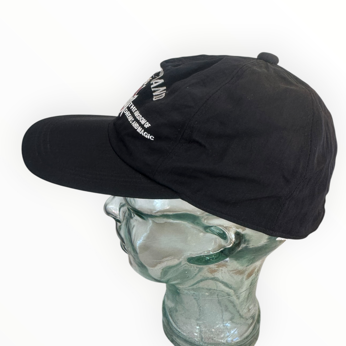 Tokyo Disneyland Mickey Mouse Vintage Black Snap Back Hat Made in Japan