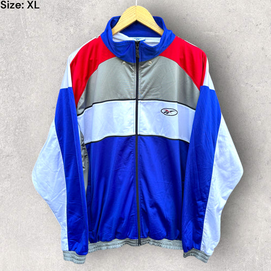 REEBOK VINTAGE BLUE/RED/WHITE FULL ZIP JACKET