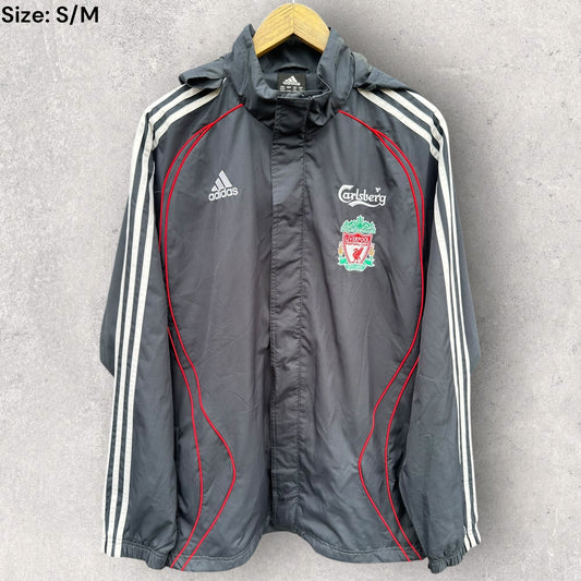 Liverpool FC Adidas 2006 Vintage Carlsberg Windbreaker Hooded Football Jacket