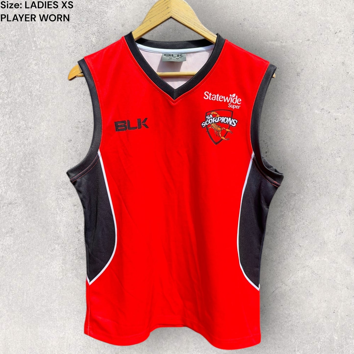 AMANDA JADE WELLINGTON SOUTH AUSTRALIA SCORPIANS MATCH WORN + SIGNED VEST