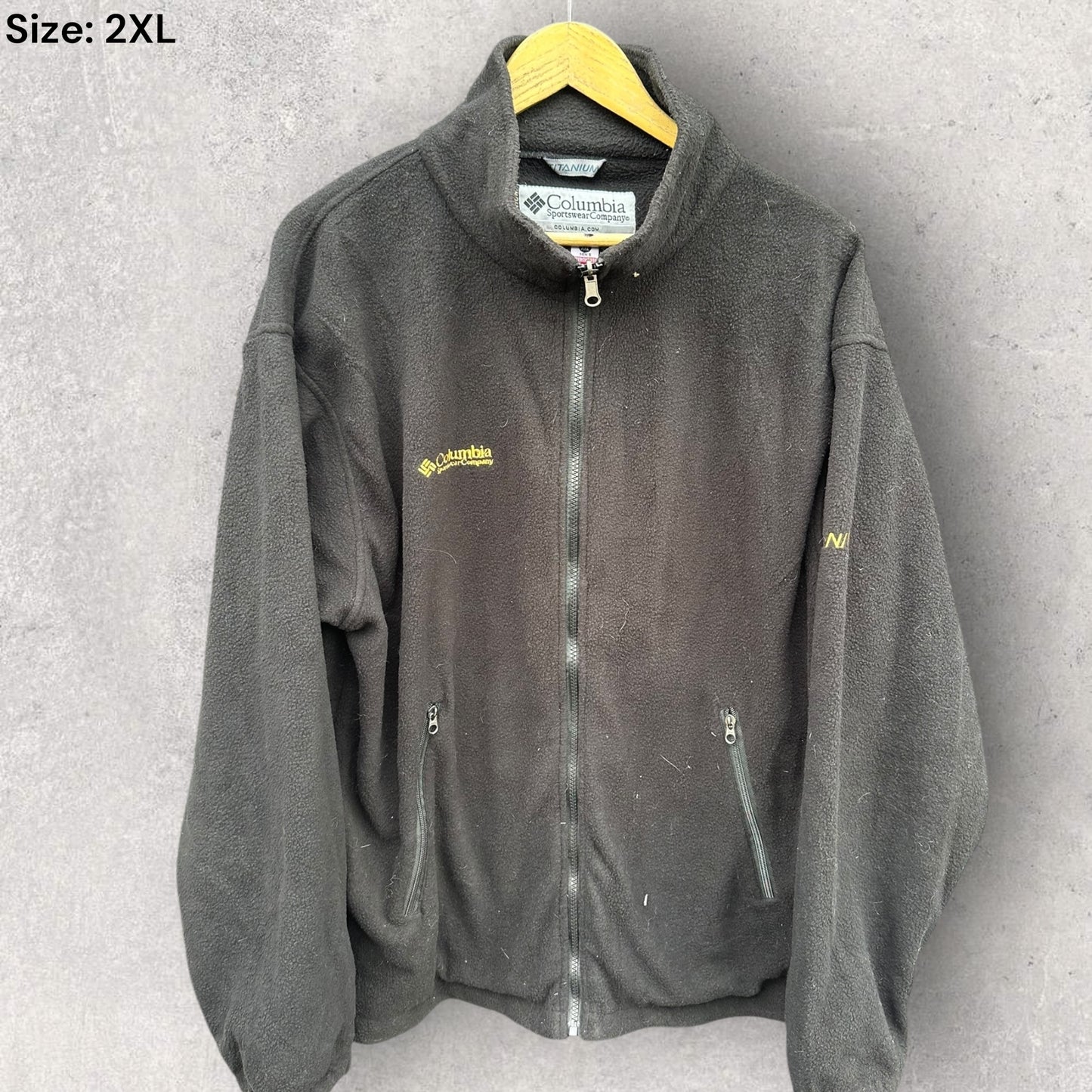 Columbia Titanium Tech Black Fleece Full Zip Jacket