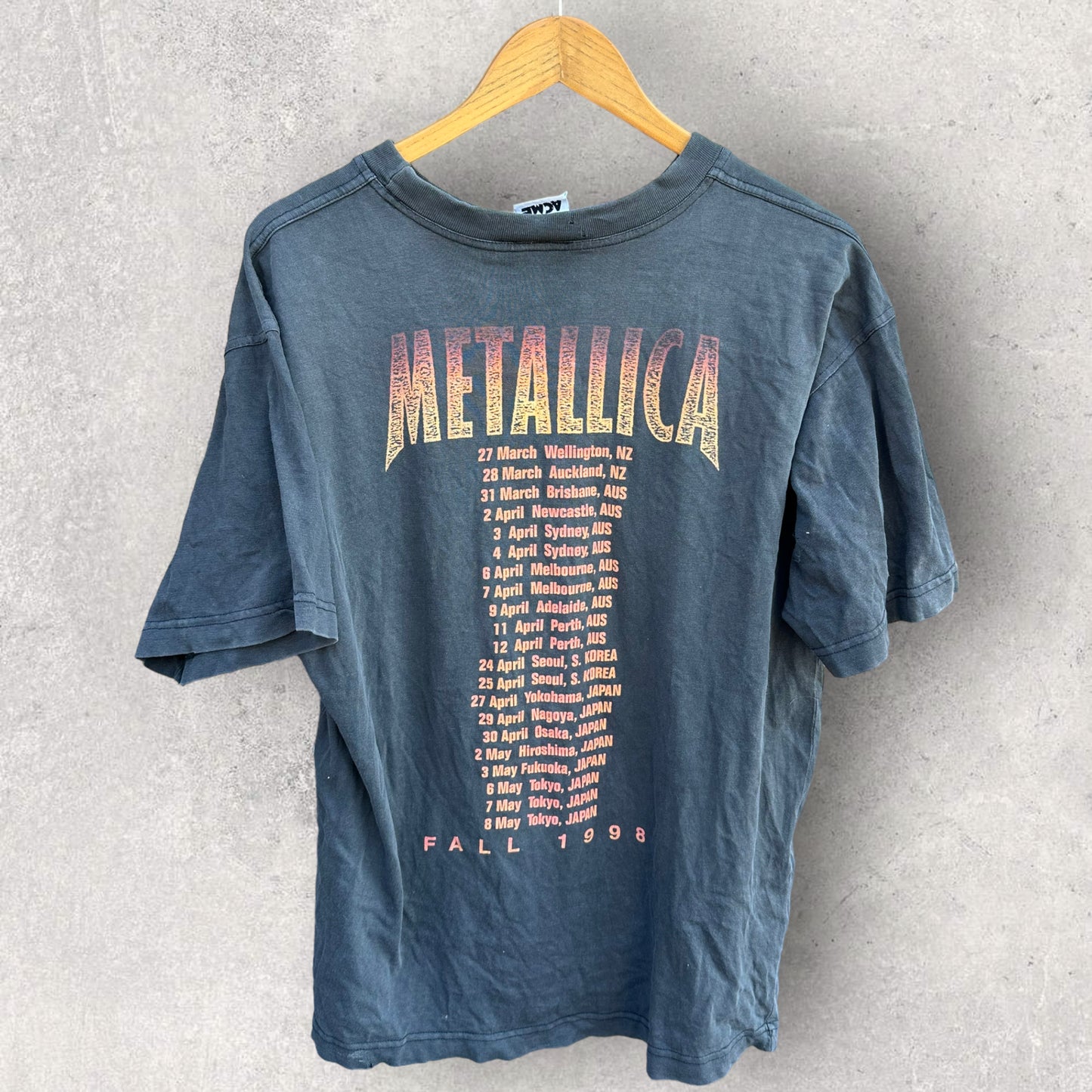 METALLICA 1998 VINTAGE ACME FALL TOUR SHIRT