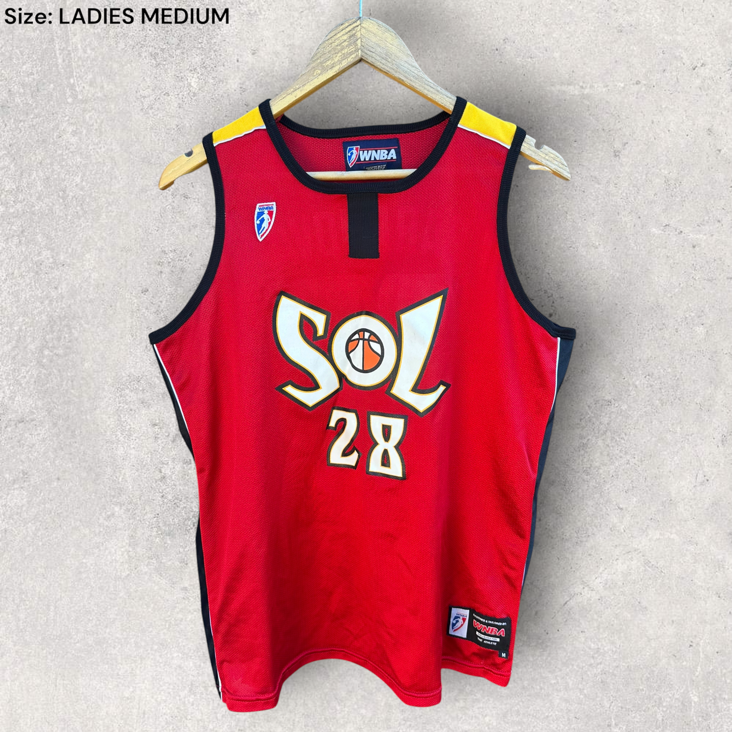 Miami Sol Elena Baranova 2001 Vintage WNBA Basketball Jersey