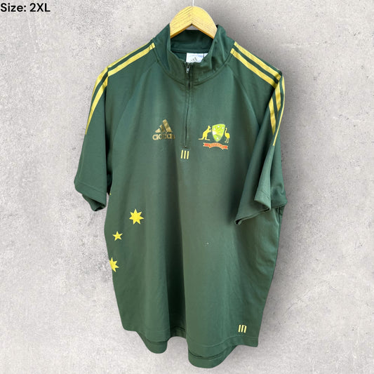 CRICKET AUSTRALIA ADIDAS CHEST ZIP ODI JERSEY