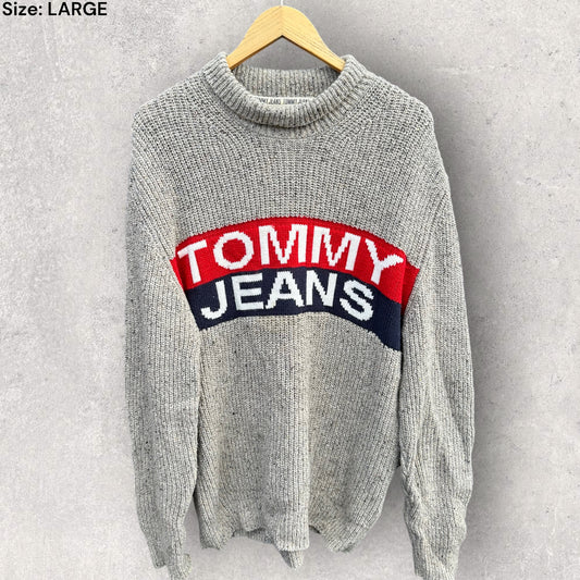 TOMMY HILFIGER BEIGE KNITTED PULLOVER JUMPER
