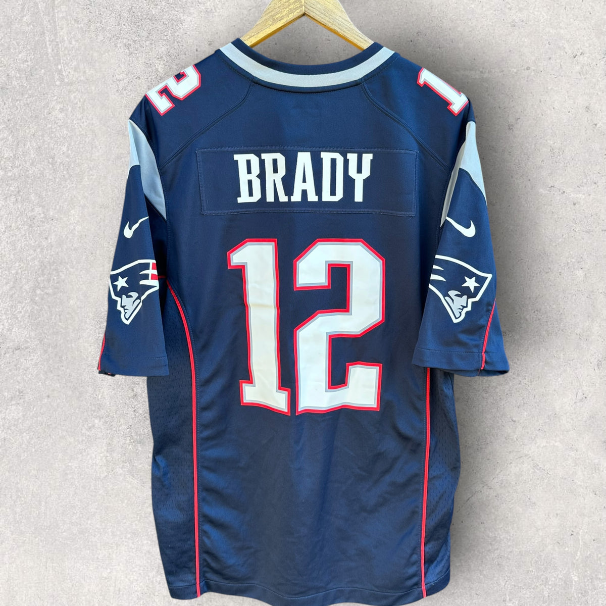 Tom Brady New England Patriots On Field Nike NFL Navy Blue Jersey