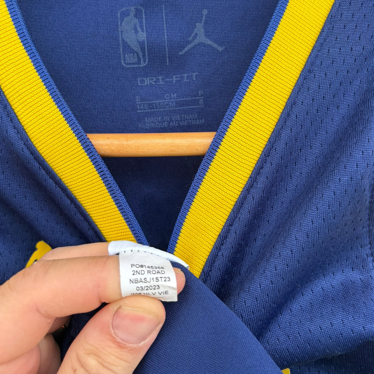 Steph Curry Golden State Warriors 2023 Away NBA Swingman Kids Jersey