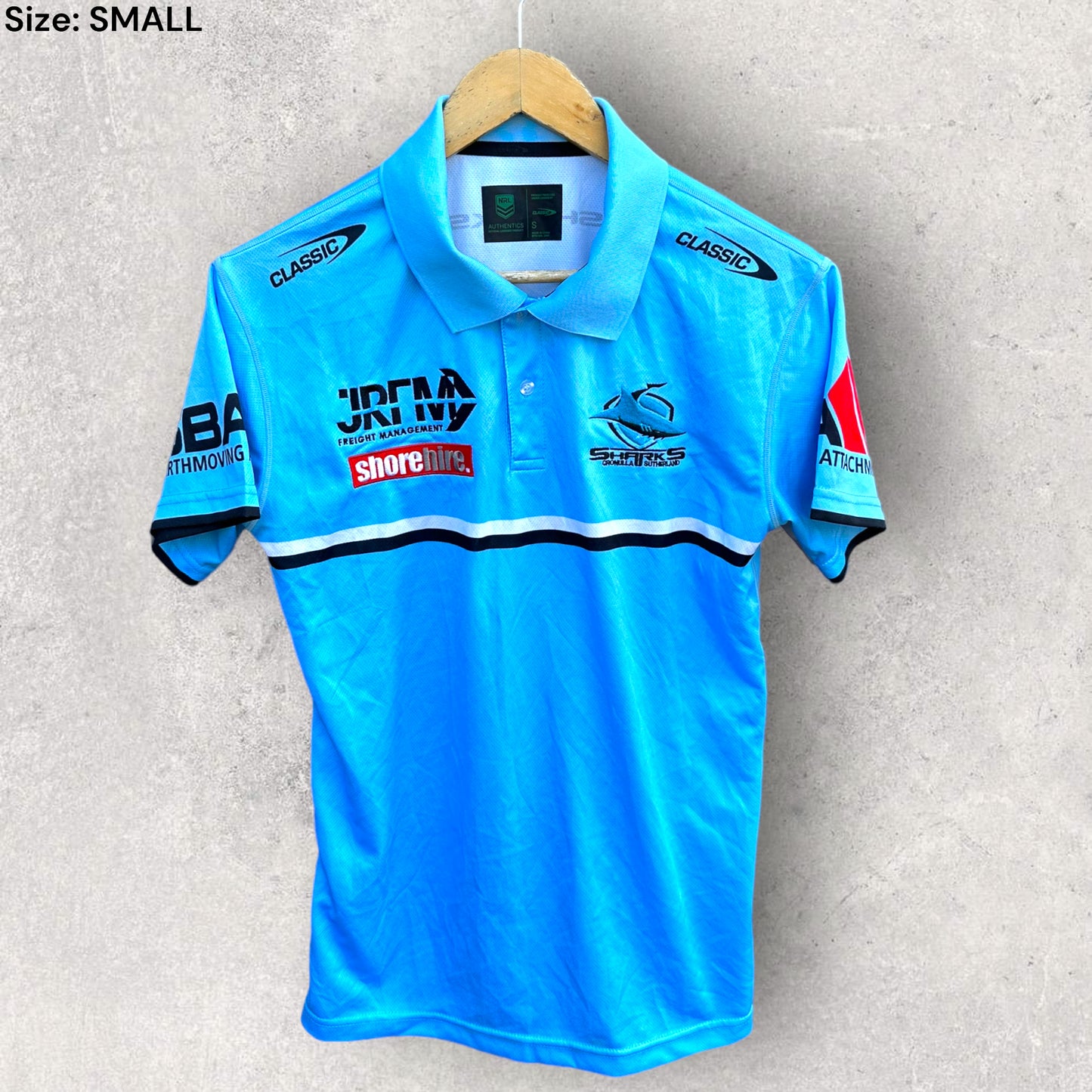 CRONULLA SHARKS MEDIA POLO SHIRT