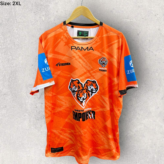 WESTS TIGERS 2025 SHORT SLEEVE TRAINING SHIRT