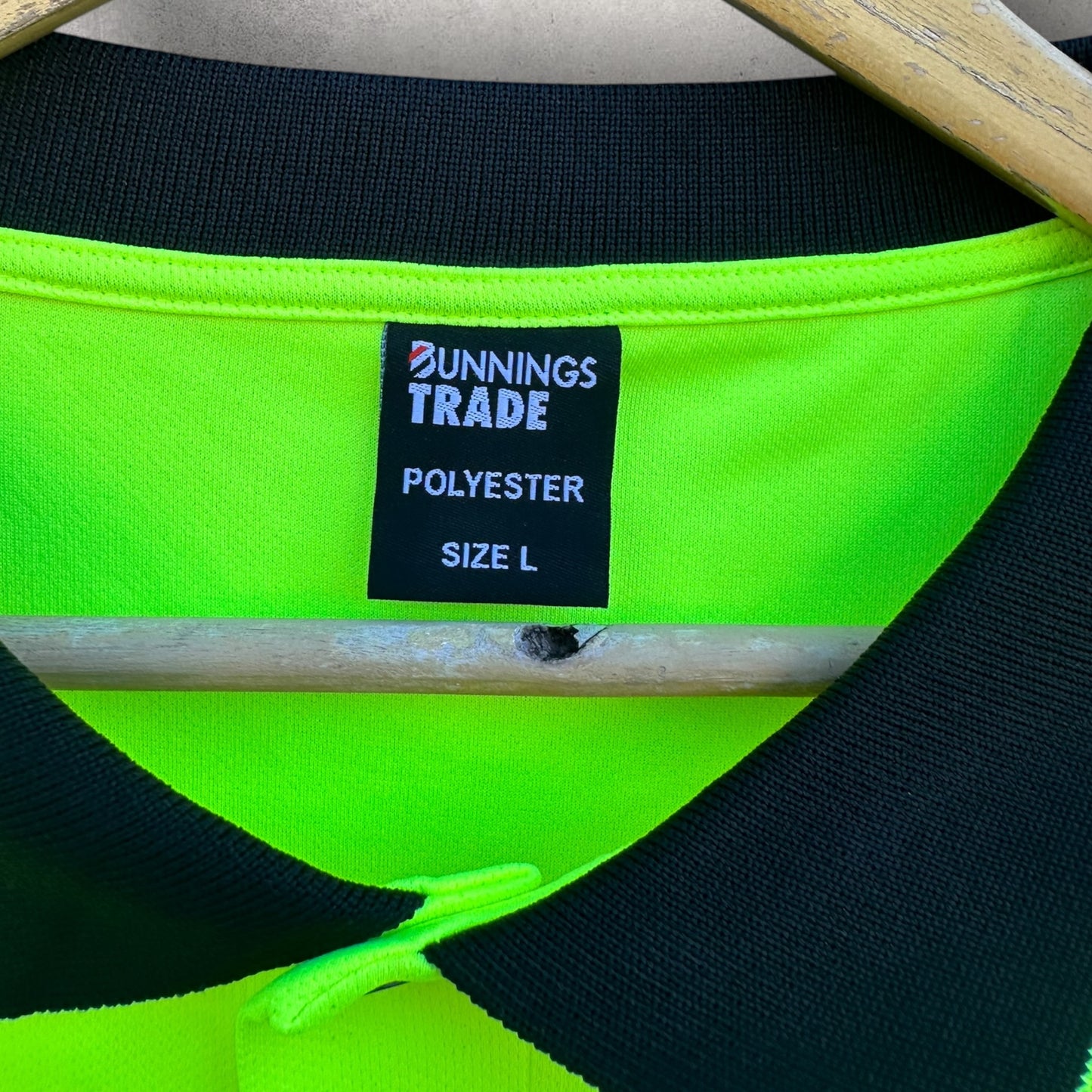 Bunnings Trade Hi-Vis Fluro Long Sleeve Button Up Shirt