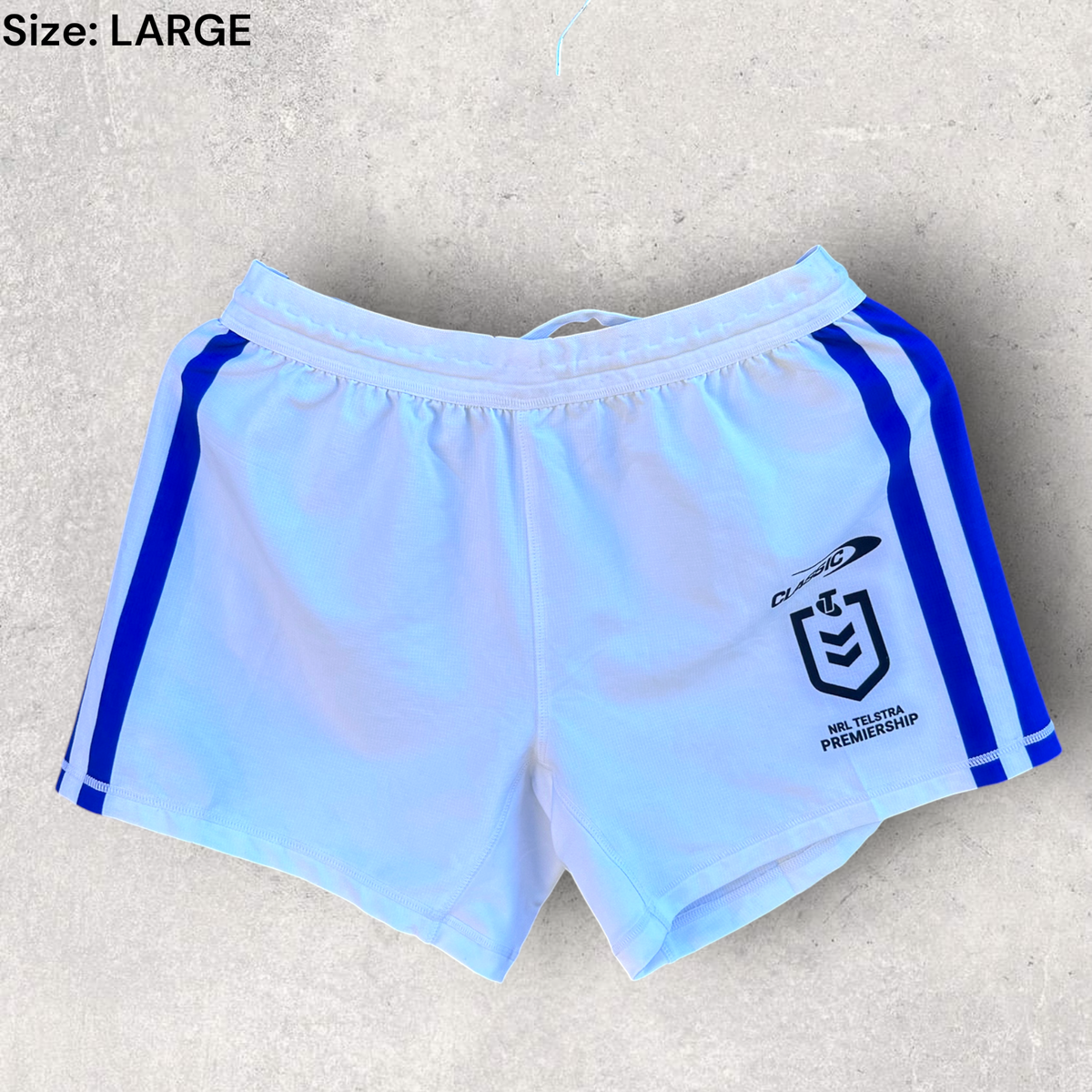 Canterbury Bulldogs Classic Match White NRL Shorts