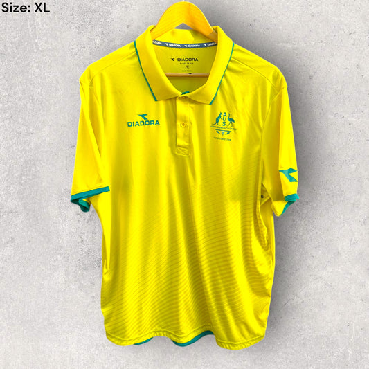 AUSTRALIAN COMMONWEALTH GAMES 2018 DIADORA YELLOW POLO SHIRT