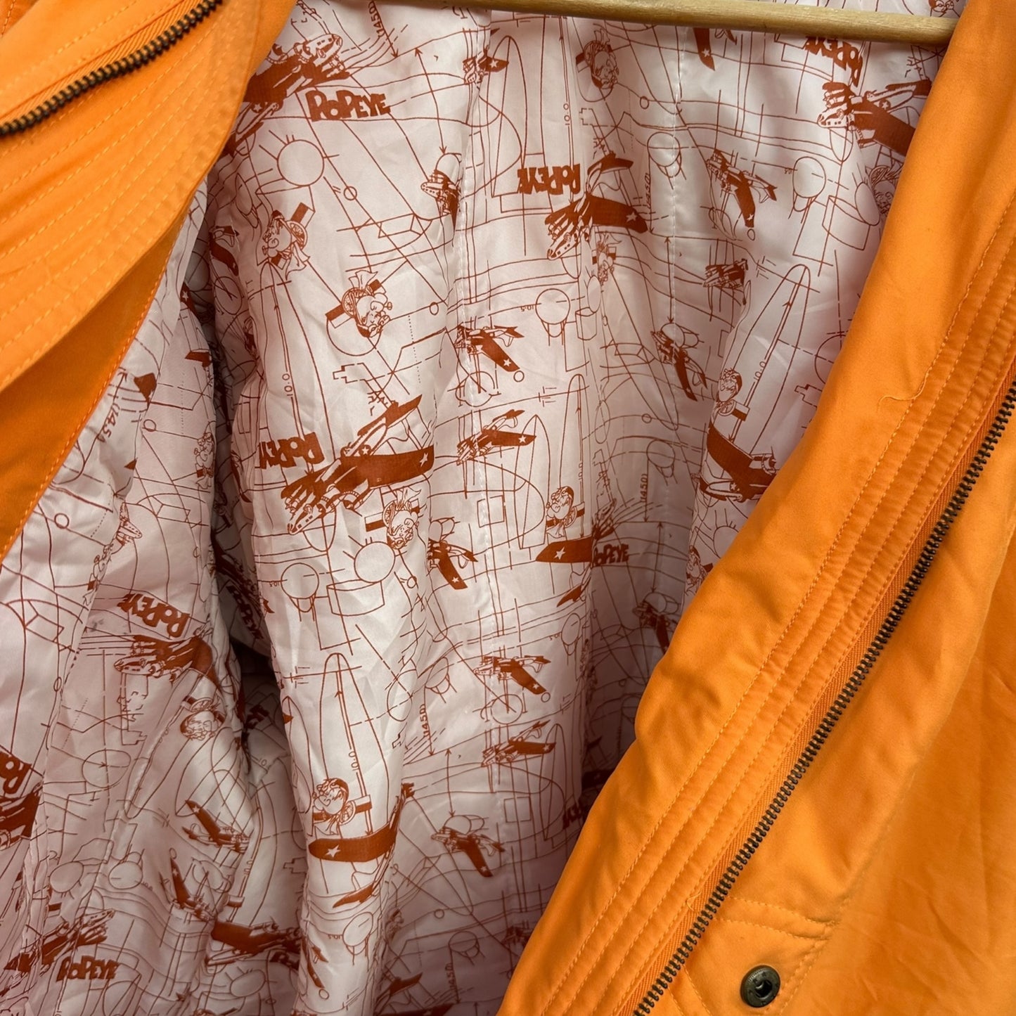 POP EYE VINTAGE ORANGE FULL ZIP JACKET