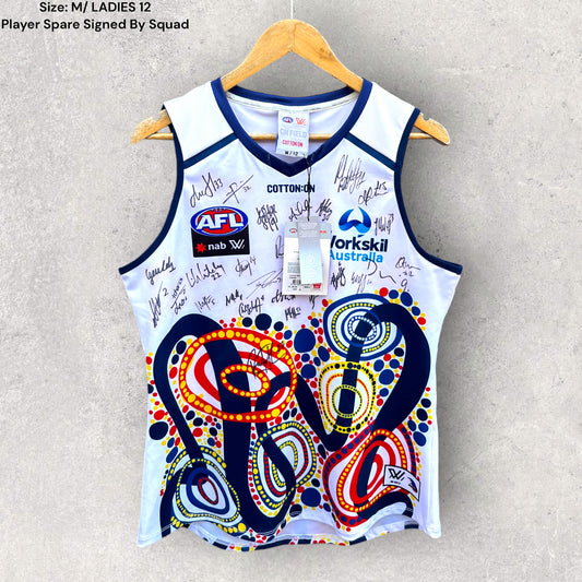 ADELAIDE CROWS AFLW 2021 INDIGENOUS PLAYER SPARE JERSEY SIGNED BY SQUAD
